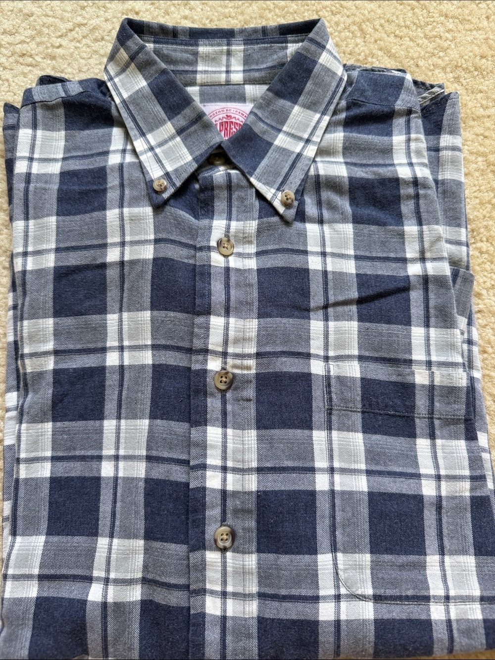 J Press Classic Men's Button-Down Shirt size M 100% cotton made in USA